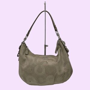 Coach Madison Tan Jacquard Hobo Shoulder Bag Designer Purse vintage bag y2k bag